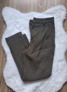 Materiałowe spodnie oliwkowe khaki House 38