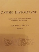 Zapiski Historyczne rok 1978 zeszyty nr 1-4