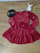 Piękna welurowa sukienka dla dziewczynki 