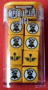 WH40K IMPERIAL FISTS SPACE MARINES DICE KOŚCI 