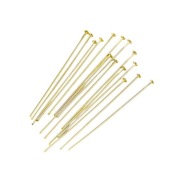 SZPILKI Gwoździe DO BIŻUTERII Pozłacane 14K, 0,6x40 mm, 10 szt.