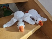 Gęś Gąska maskotka szydełko