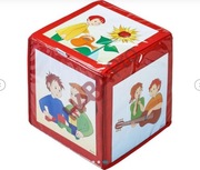 Kostka aktywizująca - duża, czerwona i niebieska