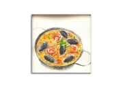 Obraz ręcznie malowany "Paella" Hiszpania +rama