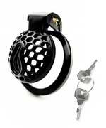 Lekki mały czarny pas cnoty chastity cock cage klatka na penisa 4 oringi