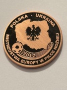 Euro 2012. Moneta kolekcjonerska fi 27 mm.  Gyges