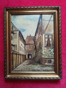 Stary obraz na płótnie sygnowany z 1928 roku 