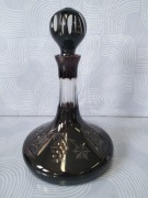 Piękna efektowna karafka vintage kolorowy kryształ 