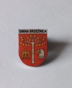 Herb gmina Brzeźnica przypinka pin odznaka wpinka