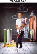 Tło fotograficzne 200x400 do sesji 1 klasa, Uniwersalne, Winylowe