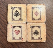 4 ASY Kamienne podkładki 4 sztuki z kamienia naturalnego 