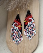 Kolczyki z japońskich koralików.