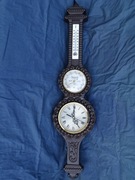 BAROMETR termometr ZEGAR Made in DDR duży 77X19X5 cm