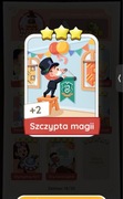 Monopoly go karta Szczypta magii 3* set 15 naklejka