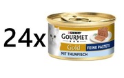 24szt Karma Pasztet Gourmet Gold Feine Pastete Tuńczyk 85g