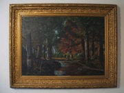 Stary duży obraz olejny