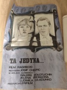 Filmowy plakat kolekcjonerski 1976 Ta jedyna duży unikat