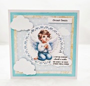 KARTKA NA CHRZEST DLA CHŁOPCA ręcznie robiona - Pamiątka Chrztu