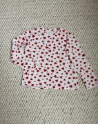 Zara bluzeczka biała serduszka serca 128 8 l modna