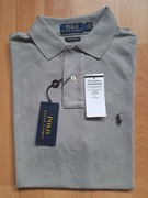 Szara męska koszulka polo Polo Ralph Lauren S bawełna 