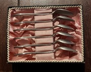 Berndorf - posrebrzane łyżeczki do kawy - herb Habsburgów - XIXw