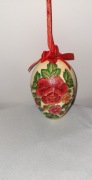 Duże 12 cm jajko wielkanocne decoupage, rękodzieło