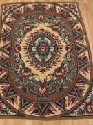 Narzuta z czasów PRL antyk  w kwiaty 274/140 kapa kolorowa 