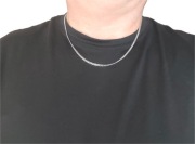 Łańcuszek pancerka stal szlachetna 55 cm  pudełko