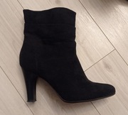 Botki damskie zamszowe na obcasie rozmiar 37