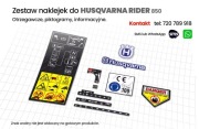 Zestaw naklejek kosiarki HUSQVARNA Rider 850