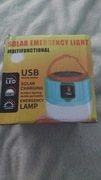 Lampa Solarna Turystyczna kempingowa 2w1 biwakowa lampka led, powerbank