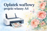 Opłatek na tort projekt własny A4