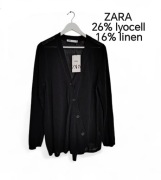ZARA świetny nowy kardigan L/XL lyocell len