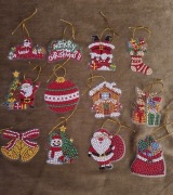 Bombki zawieszki Boże Narodzenie haft diamentowy