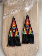 Kolczyki z japońskich koralików.