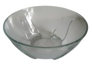 Duża miska misa szklana półmisek 22 cm na sałatki owoce ORYGINALNA