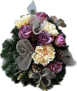 Wiązanka na cmentarz na podkładzie 60x 50 cm