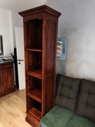 Regał bibliteczny kolonialny z litego drewna - palisandru indyjskiego