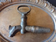 Zabytkowy kran szpunt od beczki na piwo brąz Carska Rosja