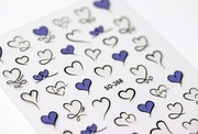Naklejki na paznokcie Serduszka / Walentynki / Love / duży arkusz