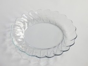 Szklana dekoracyjna taca szklany półmisek na owoce ciasto owalna szkło