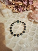 Bransoletka handmade z naturalnych kamieni hematyt obsydian agat