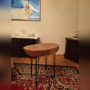 Stolik dębowy loftowy do kawy i drinka