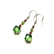 Fiolekart - Kolczyki, biżuteria artystyczna  - kryształy Swarovski