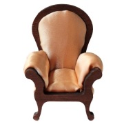 Miniaturowy fotel retro skali 1:12 meble do domku dla lalek Phicen