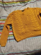 Żółty musztardowy krótki sweter Tally Weijl XS 34 