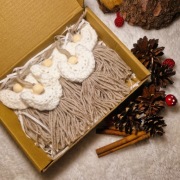 Zestaw 5 aniołków na choinkę - Boże Narodzenie - ręcznie robione