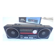 Vintage odbiornik radiowy F-323 AM/FM przenośny antena zasilanie bateryjne