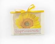 zaproszenia na różne okazje, słoneczniki zaproszenie puste zaproszenie