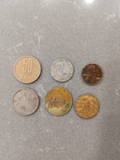 Zestaw monet kolekcjonerskich marka fening cent lire bani